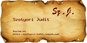 Szotyori Judit névjegykártya